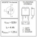 Транзистор STD5N52U, MOSFET N-канал, 525V, 4.4A, 1.25Ω