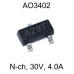 Транзистор AO3402 (A29T), MOSFET N-канал, 30V, 4A, 0.052Ом