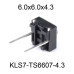Кнопка тактовая 6x6x4.3 DIP-2 KLS7-TS6607-4.3 (аналог KFC-A06-HB)