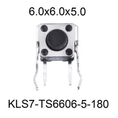 Кнопка тактова 6x6x5 KLS7-TS6606-5-180 углова (аналог SWT-3/5, KAN0631-0501B)