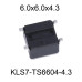 Кнопка тактовая 6x6x4.3 SMD-4 KLS7-TS6604-4.3 (аналог DTSM-61)
